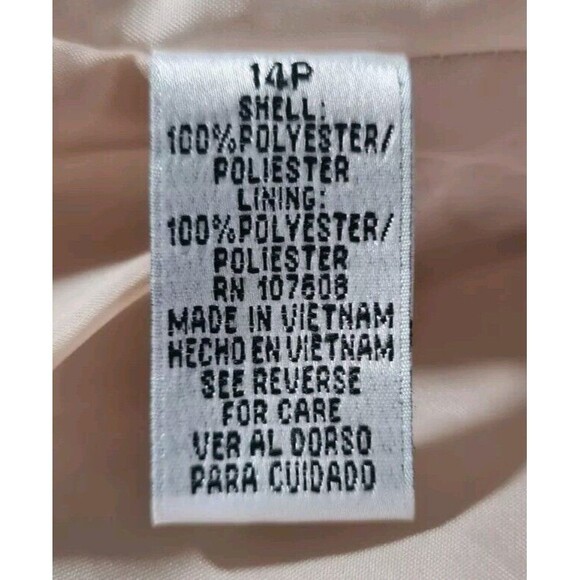 Isabella Women Career Skirt Suit Petti Size 14P Polka Dot Beige Button Up  205P - Picture 5 of 6